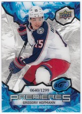 2021-22 Upper Deck Ice Premieres GREGORY HOFMANN 169 1299 Blue Jackets RC Rookie