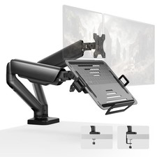 Laptop Arm Mount for Desk for Max 32” Screen and 18” Notebook, Dual Monitor S...
