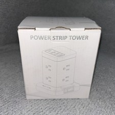 Power Strip Tower with USB Ports, Surge Protector with USB Ports, 12 AC ... NEW