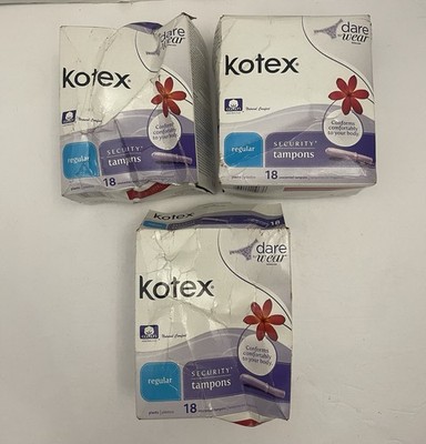 U by Kotex REGULAR Security Unscented Tampons Discontinued Open Box - 54 Count