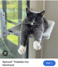 Nymock Cat Window Perch Hammock Adjustable Bed Foldable Gray NEW X4 With Spares