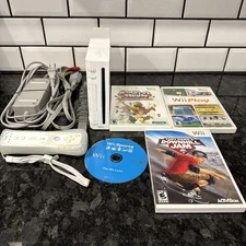 Nintendo Wii Console Bundle | Tested  W/ Controller, Cords & Four Games