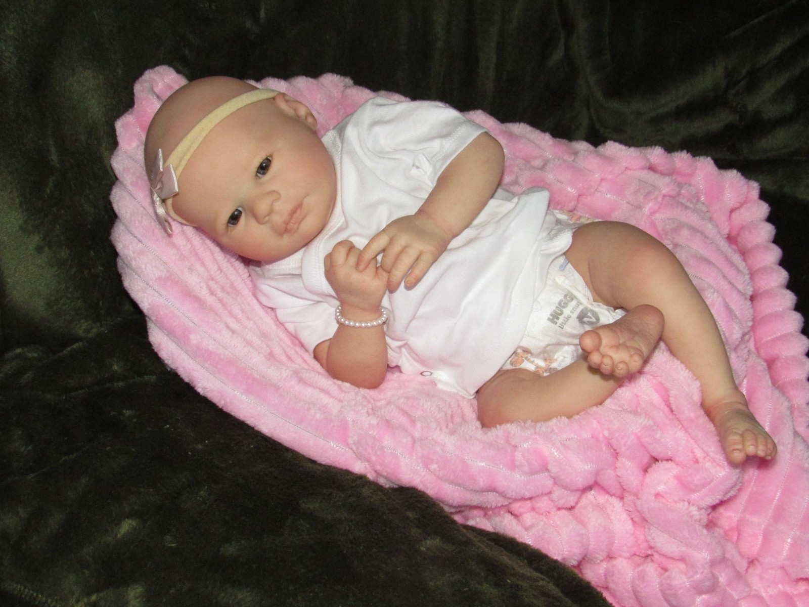 Bargain Reborn Doll, Realborn Katie Awake, 18" 4 Lbs. COA
