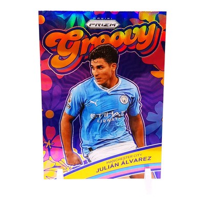 2023-24 Panini Prizm Premier League Julian Alvarez Groovy Man City Case Hit