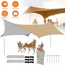 Beach Sunshade Portable Family Canopy Tent Anchors Pop Up Outdoor Shelter Beach