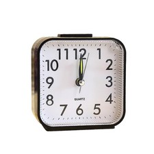 Analog Alarm Clock, Silent Non Ticking Small Clock, Travel Alarm Clock with
