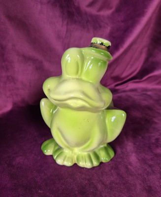 Vintage Midcentury Kitsch Keramik Frosch Übertopf
