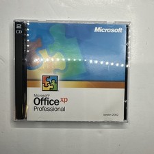 Microsoft Office XP Professional Version 2002 Full 2 CD Set w/ Case Genuine
