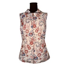 Nanette Lepore Medium Reversible Quilted Black & Floral Print Zip Front Pockets