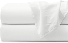2 Pack Microfiber Bedding Flat Sheet Ultra Soft Wrinkle Resistant White Twin