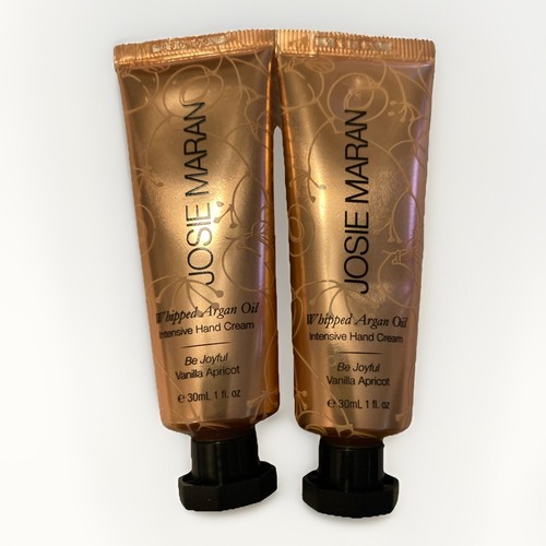 (2) JOSIE MARAN Whipped Argan Oil Hand Cream *Vanilla Apricot* 1 Oz Each