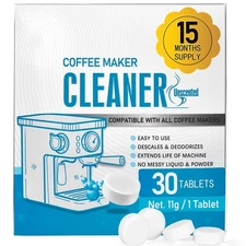 30 Count Coffee Machine Cleaning Tablets, Coffee Maker Cleaner and Descaler f...