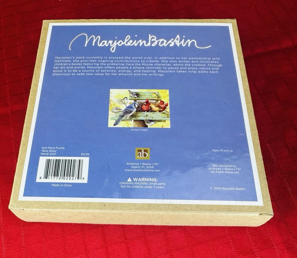 NUEVO rompecabezas Hasbro del artista holandés Marjolein Bastin pájaros cielos azules 500 piezas RARO Foto 2 de 4
