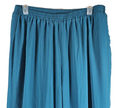Roamans Vtg 2 Pc Lace Duster Layered Pant Suit Set Teal Womens 16W EUC - Picture 13 of 15