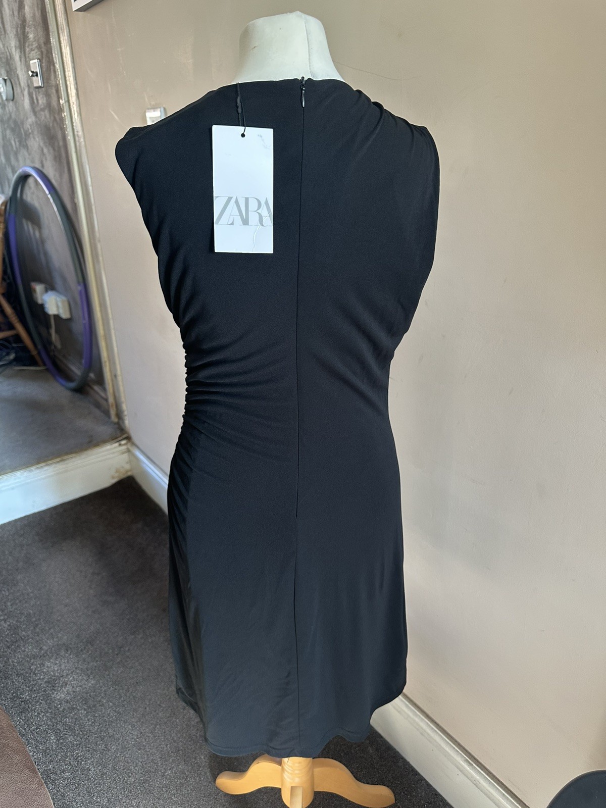 ZARA Black Bodycon Sleeveless Dress Size L - Elegant & Versatile image 5
