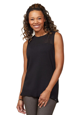 EQL by Kerrits Bit Of Breeze Sleeveless Sweater Size M Black Knit Equestrian