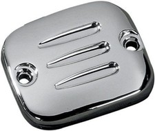 V-Factor 45486 Chrome Grooved Front Brake Master Cylinder Cover for Harley