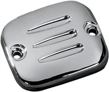V-Factor 45486 Chrome Grooved Front Brake Master Cylinder Cover for Harley