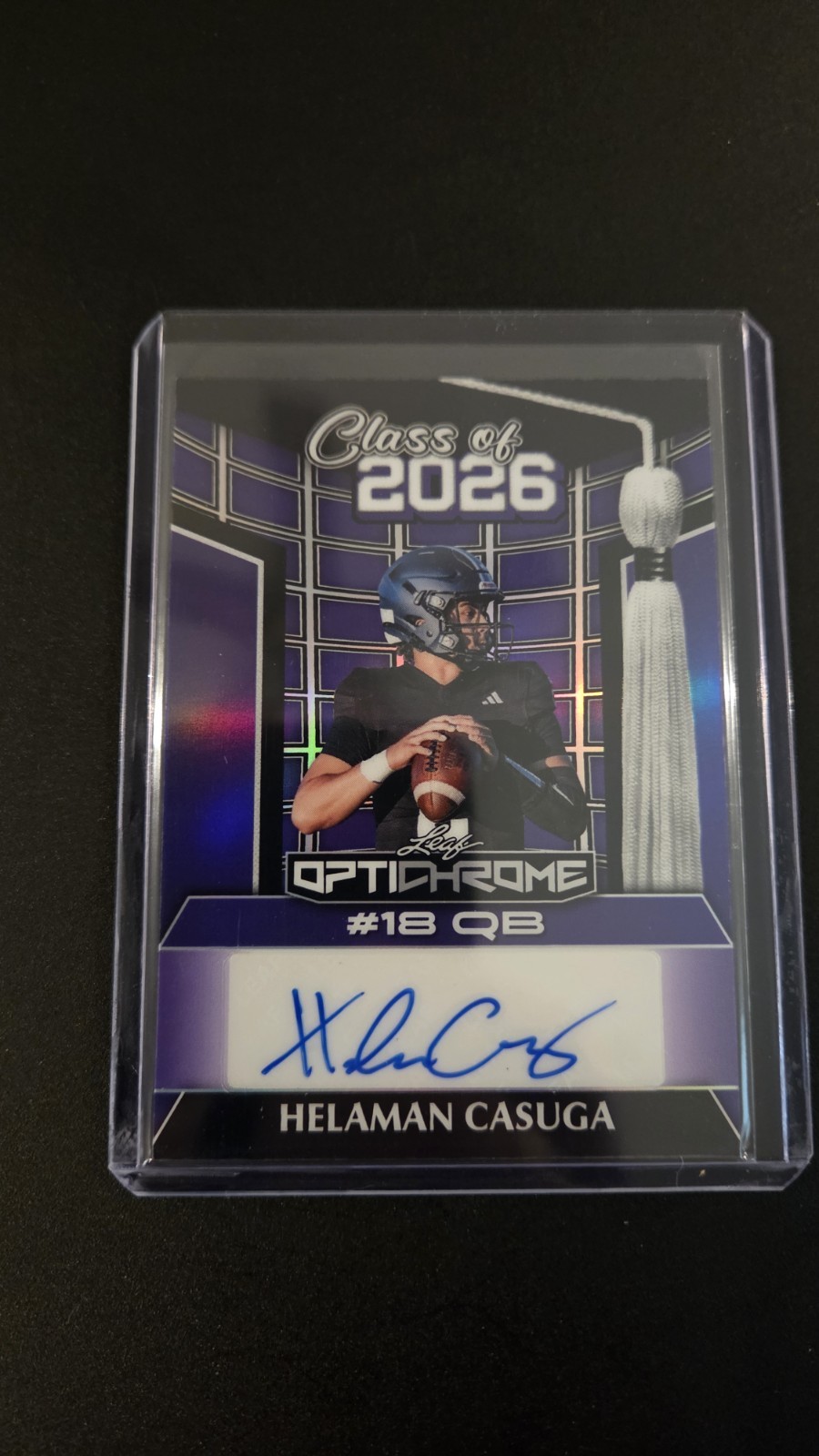 2025 Leaf Optichrome HELAMAN CASUGA Autograph Auto 5/5 - Class Of 2026 Texas A&M