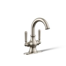 KOHLER Capilano Monoblock 4 in. Centerset Bathroom Faucet in Brushed Nickel