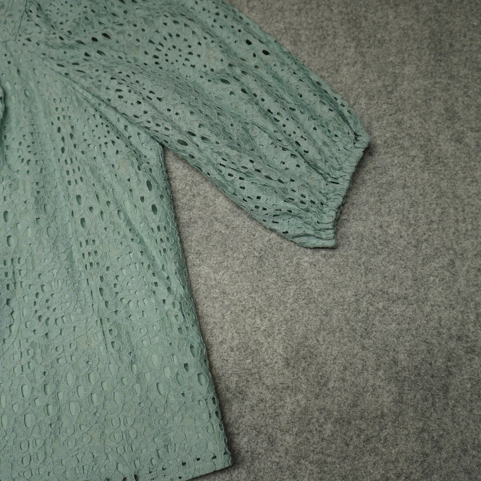 Nuevo top campesino cuello cuadrado XXL azul algodón LC Lauren Conrad para mujer Foto 2 de 4