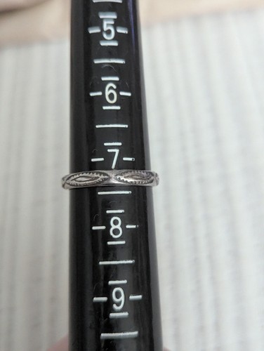 Silpada Southwestern Stamped Design Stack Band Ring Sz 7.25 Native Minimalism - Picture 19 of 21