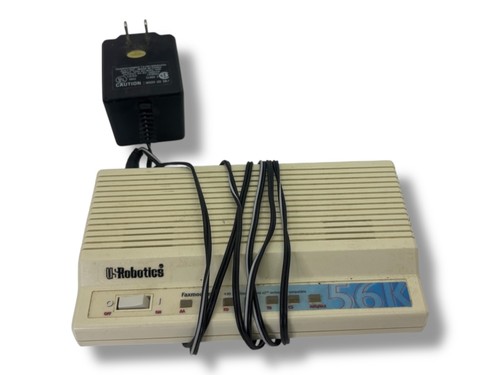 White USR U.S. Robotics Sportster Fax Modem 56K V.90 X2 0701 005686B3 With Cable - Picture 2 of 4