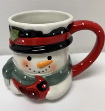 Snowman Ceramic Coffee Hot Chocolate Holiday Christmas 12oz Mug New