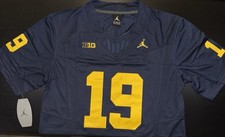Bryce Underwood Blue Michigan Wolverines Jersey Stitched 19 Fuse Bryce Underwood Blue Michigan Wolverines Jersey Stitched 19 Fuse