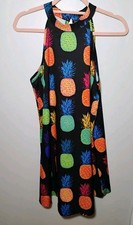 Shein Women's Multicolored  Pineapple Print Halter Dress, Size 6