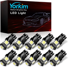194 LED Bulbs White 6000K Super Bright 5Th Generation, T10 168 LED Bulb