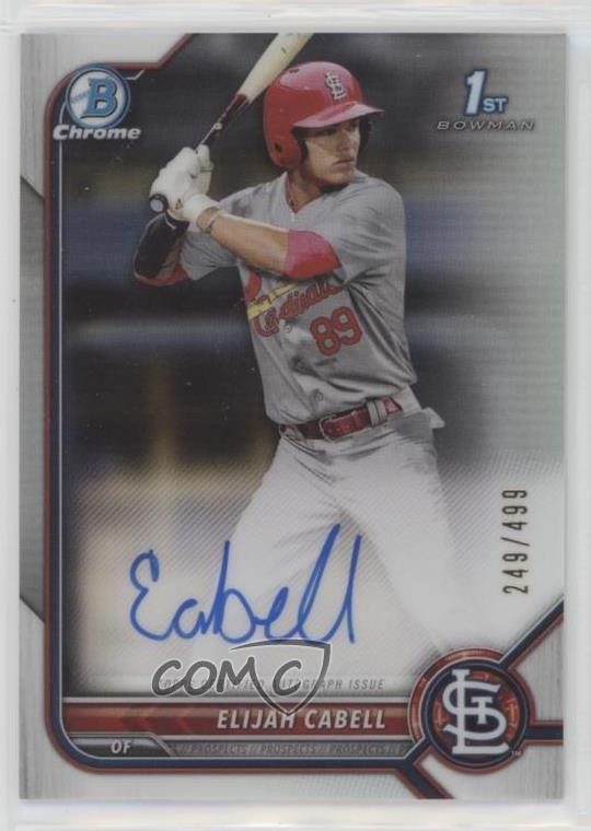 2022 Bowman Chrome Prospect Refractor 249/499 Elijah Cabell #CPA-EC Auto 0w47