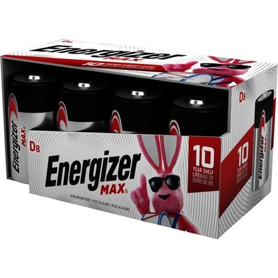 Energizer D Batteries, D Cell Battery Premium Alkaline, 8 Count