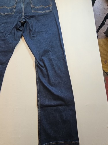 Pantalones de mezclilla para hombre Wrangler bota relajada pantalones de mezclilla FLEX 36x34 lavado oscuro cinco estrellas - Imagen 17 de 19