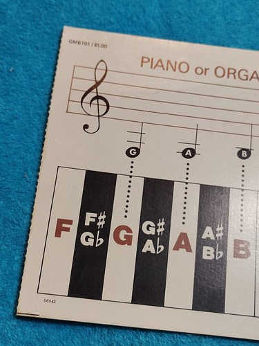 1976 Piano Or Organ Key Note Chord Chart By Shattinger International Music Corp - Picture 8 of 13