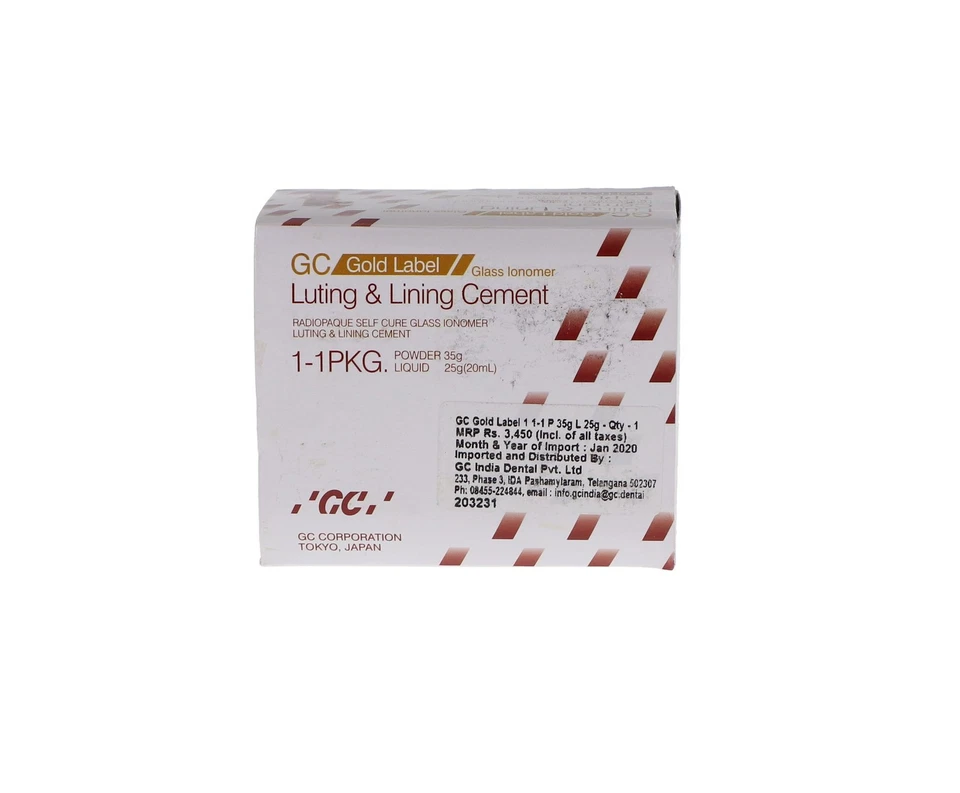 GC 002503 Fuji I Gold Label Glass Ionomer Luting & Lining Cement 1:1 Kit 901007 - Image 4 of 4