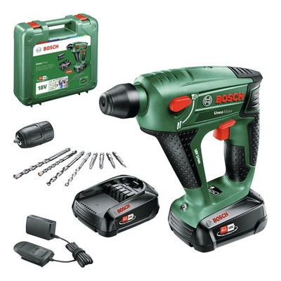 Bosch Akku-Bohrhammer Uneo Maxx mit 2x Akku 2 Ah - im Koffer - 060395230M