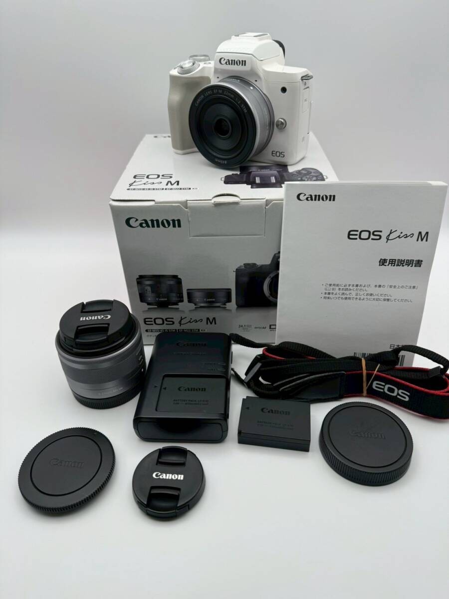 ☆美品【Canon】EOS Kiss M + 15-45mm + 22mm Canon Eos Kiss M 15-45Mm 22Mm Double Lens Set 5302 5304 | eBay