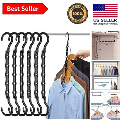 Compact Magic Hangers - Optimize Small Closet Spaces and Organize Clothing