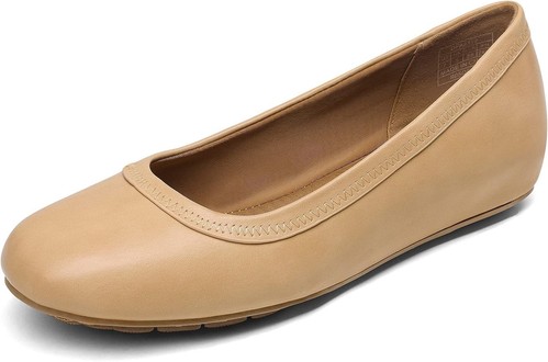 DREAM PAIRS Women's Ballet Flats Comfortable Dressy Work Low 10, Nude/Pu