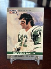 Joe Namath 1990 Pro Set Super Bowl MVP No. 3 New York Jets NFL