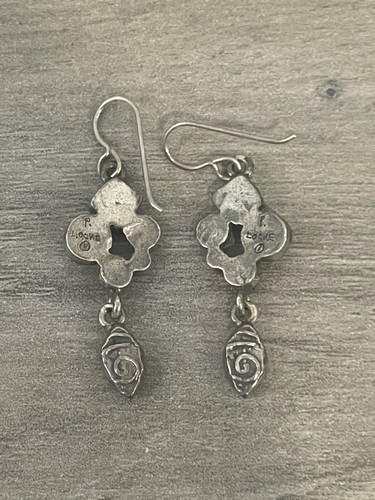 Patricia Locke Signed Crystal Drop Earrings Ruby Peridot Amethyst Colored Stones - Picture 5 of 5