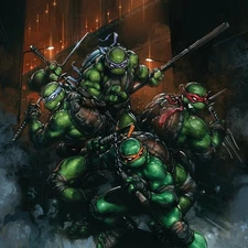 Leonardo, Michelangelo, Donatello, Raphael 3d Printed TTRPG Miniature