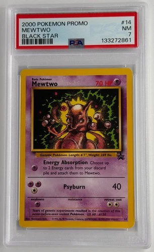 Mewtwo Black Star 2000 Pokemon Promo 14 PSA 7