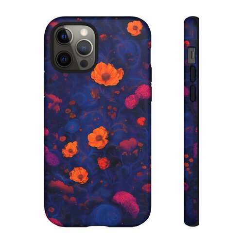 Blue Floral Phone Case, Tough Phone Case, Cute Phone Cover, Unique Gift For Her - 第 112/273 張圖片