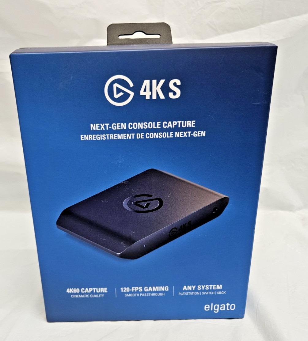 Elgato 4K S External Capture Card 4K60 / 120-FPS Passthrough - Switch 2 Xbox Ps5