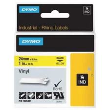 Dymo 1805431 Label Tape Cartridge, Black/Yellow, Labels/Roll: Continuous