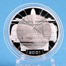 Austria 100 szylingów 2001 mobilność srebro / tytan PP/Proof