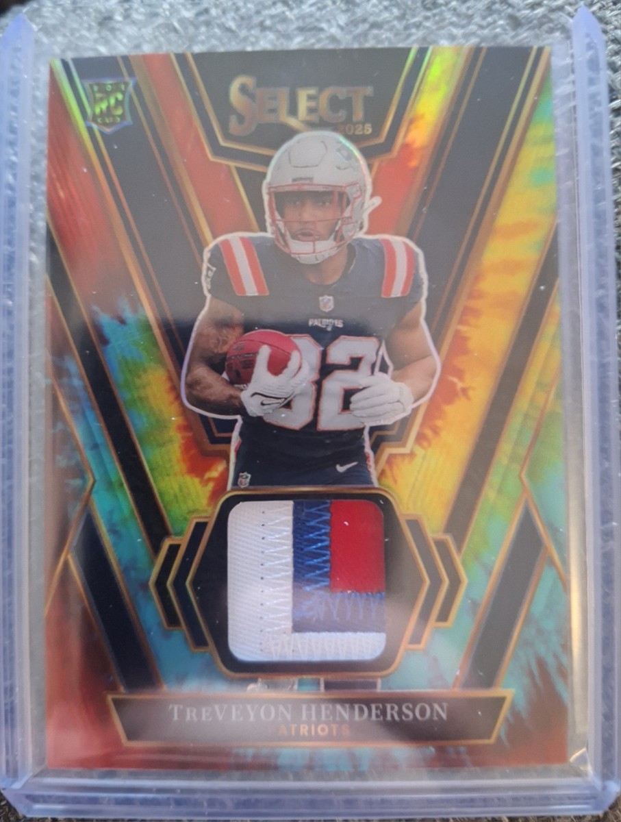 2025 Panini Select Rookie Swatches Tie-dye Prizm TreVeyon