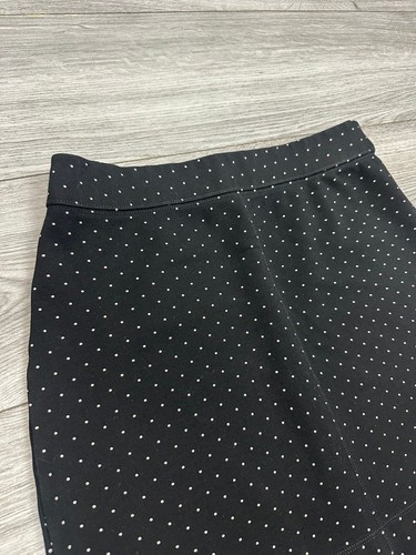 Next Black Polka Dot Stretch Waist Jersey Sort Skirt Womens UK 10 EUR 38 - Picture 3 of 10